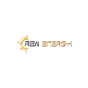 Logo con scritta "Crew Energy" e simbolo sole.